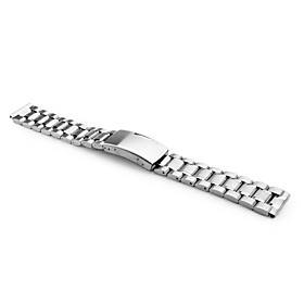 Unisex Stainless Steel Watch Band 16MM (Silver)