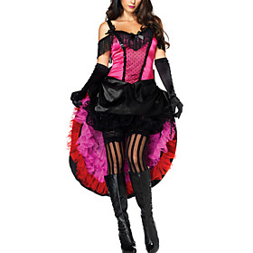Sexy Womens pink Halloween Costume Dress(3Pieces)