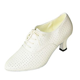 Real Leather Upper Dance Shoes With Lace-up Modern Shoes For Women's