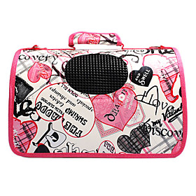 Loving Heart Pattern Folding Dog Carrier (Assorted Color,S-L)
