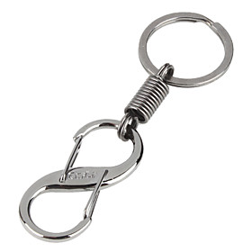 Stainless Steel 8-Shape Key Ring (Silver)