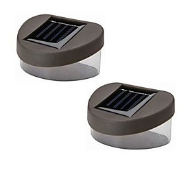 Solar White Light Deck And Fence Wall Mount Lamp (2-Pack)