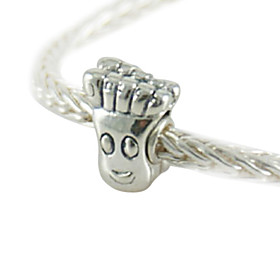 Antique Sterling Silver Beads With Screw Thread(Silver)