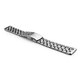 Unisex Stainless Steel Watch Band 20MM (Silver)