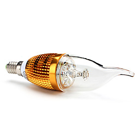E14 4x1W 360LM 6000-6500K White Light Candle Lamp LED Bulb (85-265V)