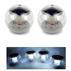 Solar Powered LED White Light Underground Landscape Garden Lamp (2-Pack)