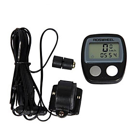 ROSWHEEL LCD Waterproof 14 Functions Bike Computer Bicycle Speedometer (Black)