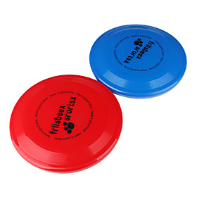 Blue and Red Plastic Frisbee Pair