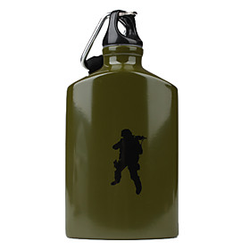 Stainless Steel Bottle with Compass Carabiner 500ML
