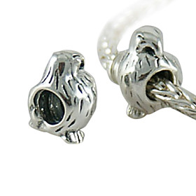 Antique Sterling Silver Beads With Screw Thread(Silver)