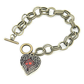 Fashion Alloy With Hearth Shaped Acrylic Women's Bracelet