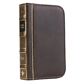 Flip Bookbook Genuine Leather Wallet case for iPhone 4/4S