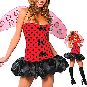 Sexy Adult Lady Bug Red Halloween Costume(3 Pieces)