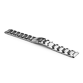 Unisex Stainless Steel Watch Band 16MM (Silver)