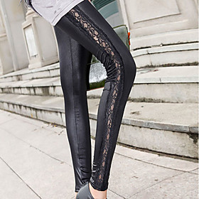 Slim Lace Leggings(Length:93CM,Waist:65-95CM,Hip:95-108CM,Thigh:55-65CM)