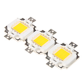 DIY 10W 800-900LM 2850-3050K Warm White Light Integrated LED Module (9-11V, 3-Pack)