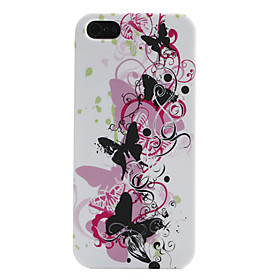 Butterfly and Flower Pattern Soft Case for iPhone 5