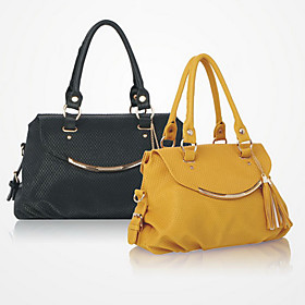 Women's Contrast Color Tassels Satchel(42 12 28CM)