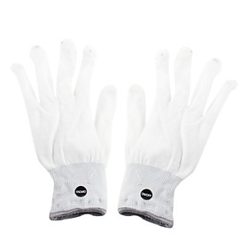 6-Mode Multicolored LED Light Rave Gloves (White, Pair)