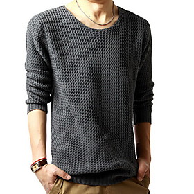 Men's Round Collar Knit Sweater