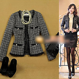 Women's Slim Lace Tweed Jacket