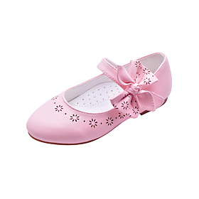 Lovely Kids' Leatherette Flat Heel Closed Toe With Bowknot/Hollow-out Party/Evening Shoes(More Colors)
