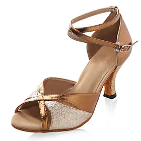Sparkling Glitter And Leatherette With Buckle Latin/ Salsa Dance Shoes (More Colors)