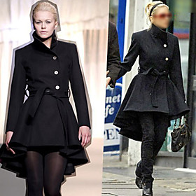 Lady Stand Collar Midi Coat