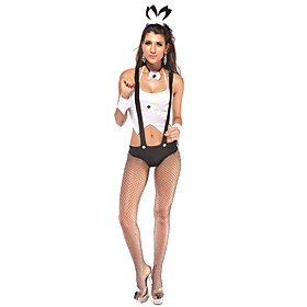 Sexy Fancy Bunny Girl Halloween Costume(4Pieces)