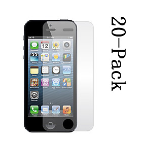 Clear Screen Protector with Cleaning Cloth for iPhone 5 (20 Pack, 5 Cleaning Cloth)