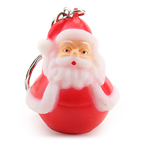 Christmas Santa Claus Keychain with Light Effect