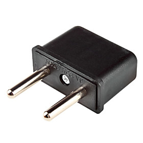 US Plug to EU Plug Power Adapter for iPhone 5(Black)