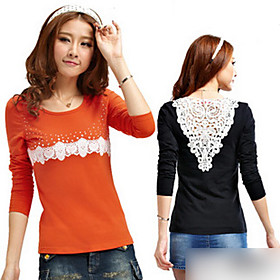 Women's Long Sleeve Lace T-shirt