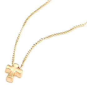 Rose Gold Color Plated Cross Alloy Necklace