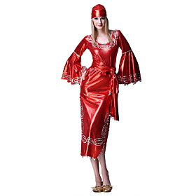 Dancewear Polyester with Sequins Belly Dance Performance Dress for Ladies More Colors
