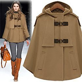 Lady Stand Collar Lapel Coat