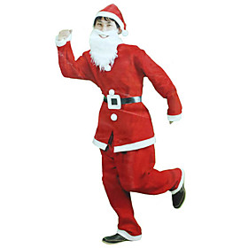 Red Christmas Santa Claus Christmas Costumes(3 Pieces)
