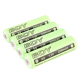 BDY Ni-MH AA Rechargeable Battery (1.2v, 2200 mAh)