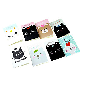 Cartoon Animal Pattern Portability Notebook(Random Colors)