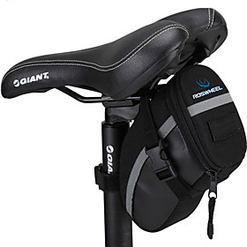 ROSWHEEL Bicycle Leather Saddle Tail Bag (Black)