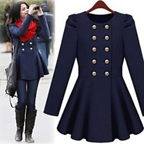 Lady Double-breasted Swing Coat