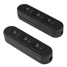 Electrical 3- Button Power Control On/Off Rocker Switch (Pair)