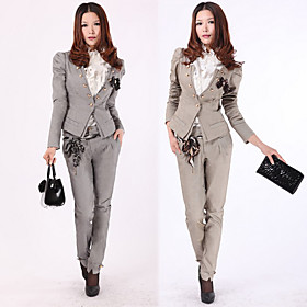 Casual Short Jacket Pants Suit