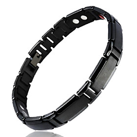 Black Titanium Health Bracelet (TB18-X)