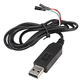 PL2303HX Converter USB to TTL USB to COM Cable Module (Black, 1m)