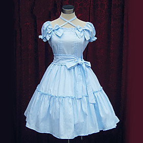 Short Sleeve Knee-length Cotton Sweet Lolita Dress