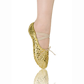 Leatherette Upper Dance Shoes Split-sole Ballet Slipper for Women/Kids