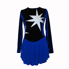 Girl's Laser Figure Skating Dress (Dark Blue)