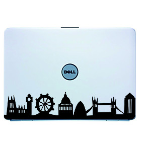 London Laptop Skin Cover Art Decal Sticker for MacBook Air Pro/Dell/HP/Compaq/Acer/Lenovo/Sony (Blac