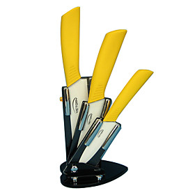 4 5 6 Colorful Ceramic Knives with Holder and Peeler Set (5-Pack,4 Colors Selectable)